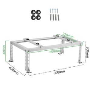 Alternative view of Universal-Hochleistungs-Mini-Split-AC-Halterung, Bodenständer für Outdoor-Klimaanlagen und Wärmepumpen, unterstützt kanallose Systeme, einfache Installation, witterungsbeständig