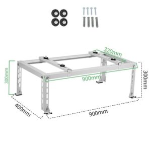 Alternative view of Universal-Hochleistungs-Mini-Split-AC-Halterung, Bodenständer für Outdoor-Klimaanlagen und Wärmepumpen, unterstützt kanallose Systeme, hohe Tragfähigkeit, witterungsbeständig