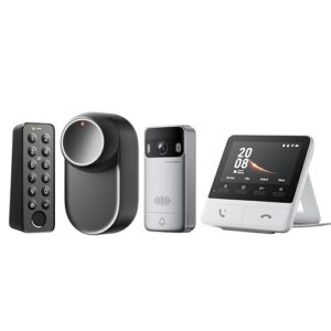 SwitchBot WLAN Smart Lock Ultra mit Video Türklingel mit Fingerabdruck-Entsperrung, Elektronisches Türschloss, Türöffner per Fingerprint, Passcode, Smartphone, Alexa, Google, unterstützt Matter