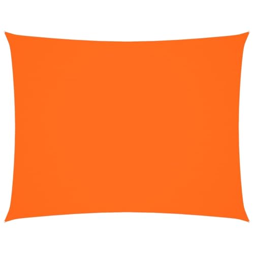 vidaXL Sonnensegel, Sonnenschutz Wasserfest Rechteckig, UV Schutz Sichtschutz für Terrasse Balkon Garten, Windschutz Regenschutz, Orange Oxford-Gewebe