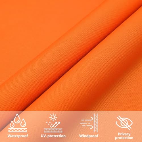 vidaXL Sonnensegel, Sonnenschutz Wasserfest Rechteckig, UV Schutz Sichtschutz für Terrasse Balkon Garten, Windschutz Regenschutz, Orange Oxford-Gewebe – Bild 4