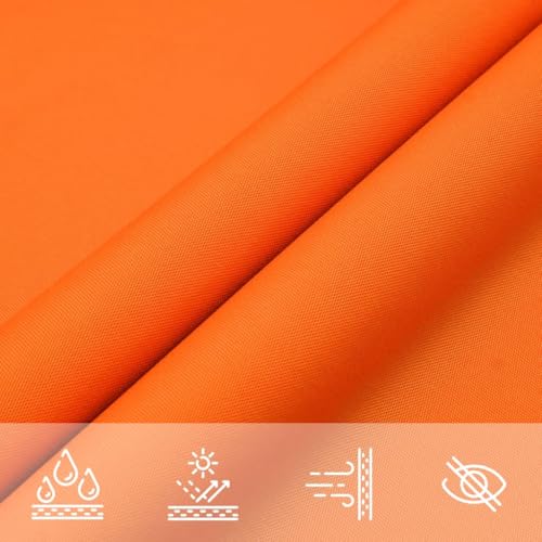 vidaXL Sonnensegel, Sonnenschutz Wasserfest Rechteckig, UV Schutz Sichtschutz für Terrasse Balkon Garten, Windschutz Regenschutz, Orange Oxford-Gewebe – Bild 8