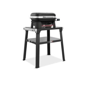 Alternative view of Weber Lumin Compact Kompakter Elektrogrill mit Standfuß, Bis zu 315 °C, mit Deckelthermometer, Porzellanemaillierte Gusseisenroste, 43 x 32 cm Grillfläche, Schwarz (1501653)