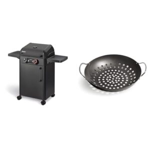 Enders® Elektrogrill eFLOW PRO 2 TURBO™ aus der SHADOW-Serie & ® GEMÜSEPFANNE Grill-Zubehör 8790, BBQ Gourmet, für Gemüse, Salat, Fisch, Pfanne, beschichtet