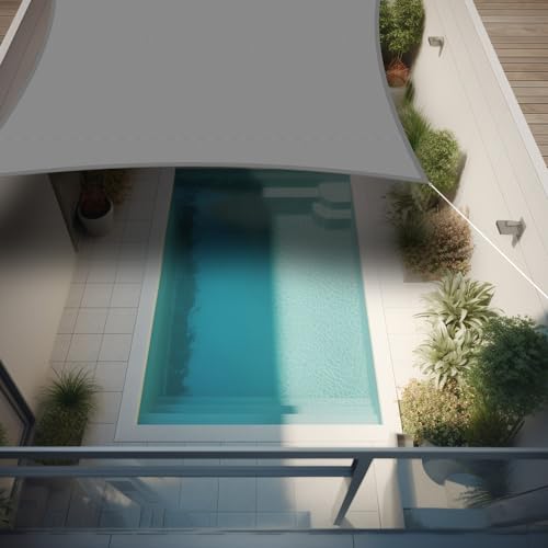 IOAOI Sonnensegel, 4m x 5m, rechteckig, Markisen-Baldachin, wasserfestes Schattensegel, Garten-Baldachin, 95% UV-Schutz mit kostenloser Schnur, Sonnensegel für Außenbereich, Garten, Terrasse, Hof – Bild 5
