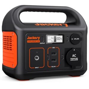 Jackery Explorer 240, 3.6V/67200mAh/240Wh Tragbare Powerstation Mobiler Stromspeicher mit Reinen Sinuswellen 230V/200W Steckdose USB, Mobile Stromversorgung