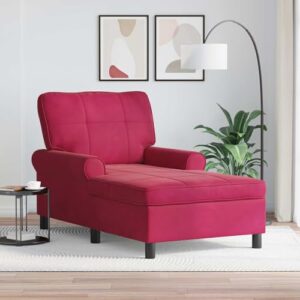 Alternative view of vidaXL Lounge-Liege mit Kissen Weinrot 91 x 157 x 91 cm Samt, Wohnzimmer, Rechteckig, Modern, Langlebig, Elegantes Design, Komfort, Vielseitige Nutzung, Funktional, Stilvolle Möbeloptionen