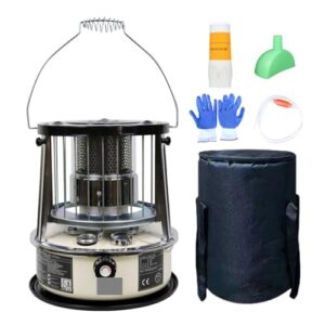 Multifunktionaler Petroleumofen, anhebbarer, winddichter Heizofen for den Winter, for Zuhause, Outdoor, Camping, Eisfischen(Beige Set 2)