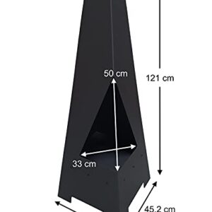 Alternative view of Gartenofen Faiko 4 Terrassenofen 120 cm Kamin Holzofen 25429 Feuersäule Gartenkamin modern hitzebeständig