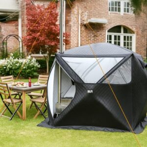 Alternative view of Youyijia Outdoor Sauna Zelt Ofen, Tragbarer Holzofen mit Schornstein, Steinhalter & Glasfenster, Faltbarer Raketenofen für Sauna, Camping, Kochen & Outdoor-Heizung
