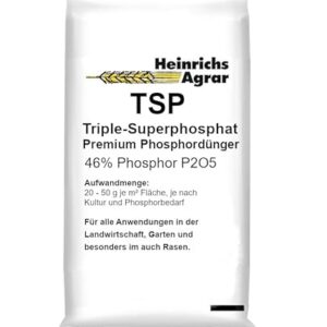 Heinrichs Agrar Premium Phosphordünger 46% TSP Triple Superphosphat 25 kg für Rasen, Garten, Landwirtschaft