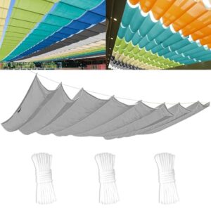 Einziehbares Welle Sonnenschutz2.5x4(BxL), Verstellbar Welle Schattenabdeckung Mit ösen UV-Schutz 95%, Aufrollbar Segeltuch Markise Wasserdicht für Outdoor Pergola Garten Balkon - Grauweiß