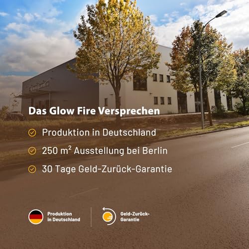 GLOW FIRE Elektrokamin LED E-Motion 3D 33 (Elektrokamineinsatz) - elektrischer Kamin mit Heizung, Multicolor-LEDs & Fernbedienung - Kamineinsatz zum Einbau, 1.500 W, 83,5 x 56,1 x 31,7 cm, Schwarz – Bild 5