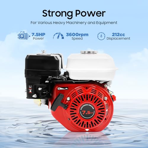 Generator, 3000W 7.5HP Tragbarer Gasmotor Stromerzeuger, 4-Takt-Motor Benzinbetriebener Mehrzweckmotor, Notstromaggregat für Landwirtschaftliche Geräte, Wasserpumpen, Rüttler, Generatoren – Bild 3