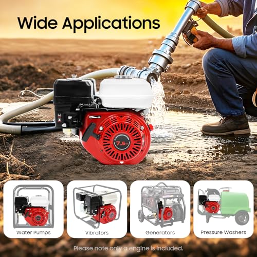 Generator, 3000W 7.5HP Tragbarer Gasmotor Stromerzeuger, 4-Takt-Motor Benzinbetriebener Mehrzweckmotor, Notstromaggregat für Landwirtschaftliche Geräte, Wasserpumpen, Rüttler, Generatoren – Bild 7