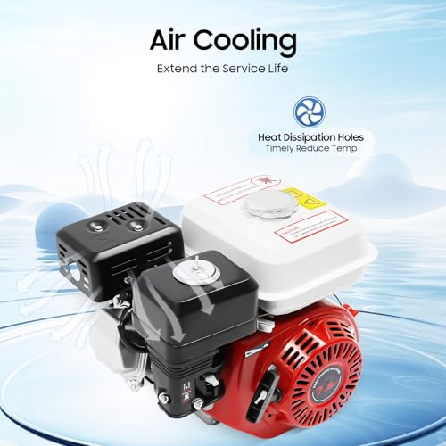 Generator, 3000W 7.5HP Tragbarer Gasmotor Stromerzeuger, 4-Takt-Motor Benzinbetriebener Mehrzweckmotor, Notstromaggregat für Landwirtschaftliche Geräte, Wasserpumpen, Rüttler, Generatoren – Bild 8