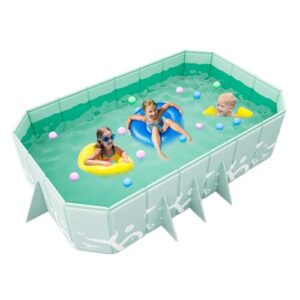 Bodenschwimmbecken – starr, Nicht aufblasbar, faltbar, verschleißfestes, stabiles Basisdesign, Wasserbeckenbehälter für den Außenbereich, platzsparende Aufbewahrungsstruktur | Garten-Entspannungs-