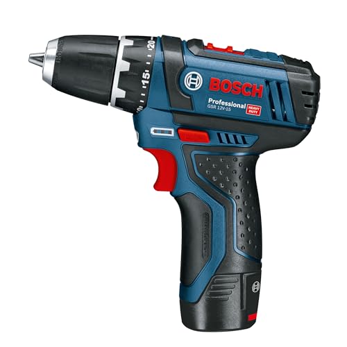 Bosch Professional 12V System Akku Bohrschrauber GSR 12V-15 (inkl. 2x 2.0Ah Akku, Ladegerät GAL 12V-20, 10-tlg.-Zubehör-Set, Handwerkoffer) – Bild 6