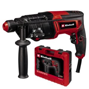 Einhell Bohrhammer TC-RH 800 4F (800 W, 2.6 Joule, Bohren Hammerbohren Meißeln mit/ohne Fixierung, pneumatisches Schlagwerk, SDS-Plus, Dauerlaufarretierung, inkl. E-Box)