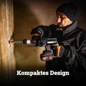 Alternative view of WORX NITRO WX381 Akku Bohrhammer 20V- bürstenloser Motor - multifunktionales Werkzeug zum Bohren, Hammerbohren & Meißeln - 2 Joule Schlagenergie - inkl. 20V 4Ah Pro Akku & Schnellladegerät