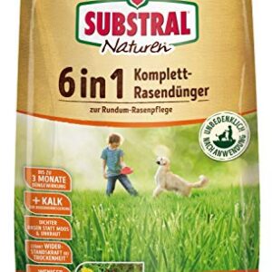 Substral Naturen 6in1 Komplett Rasendünger, 20 kg für 270 m² - mit Sofort und Langzeitwirkung mit Extra Kalk und Kalium