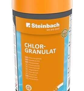 Steinbach Poolpflege Chlorgranulat - 0751201TV00-1 kg - Schnelllöslich - Effektiv - Neutralisierend - auch für Erstdosierung und Schockbehandlung geeignet