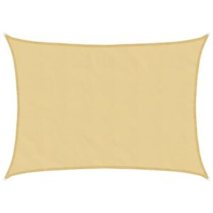 vidaXL Sonnensegel, Sonnenschutz UV Schutz für Balkon Garten Terrasse, Sonnendach Wasserfest, Windschutz Wetterschutz, Sandfarbe 7x5m 100% Polyester Oxford