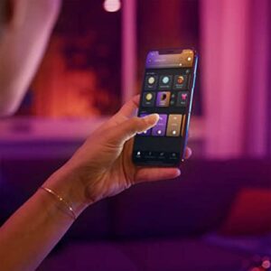 Alternative view of Philips Hue White & Color Ambiance Bloom Tischleuchte (500 lm), dimmbare Tischleuchte für das Hue Lichtsystem mit 16 Mio. Farben, smarte Lichtsteuerung über Sprache oder App, weiß