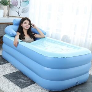 Alternative view of Tragbares Schwimmbad für Erwachsene, tragbar für Dusche – aufblasbarer Pool aus PVC – persönlicher Pool 63 x 33 x 25 Zoll, Tauchbecken für Erwachsene, Erholung der Entspannung für