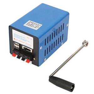 Jeanoko Tragbarer Handkurbelgenerator, Hochleistungs-20-W-USB-Ladedynamo mit Notstromversorgung, für Camping-Überlebensrettungsaktivitäten Im Freien
