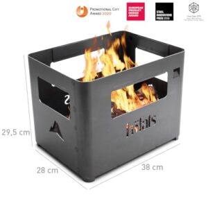 Alternative view of höfats - Beer Box Feuerschale - Getränkekiste, Feuerkorb, Grill, Flaschenöffner und Hocker in einem - für Garten und Terrasse - Corten-Stahl - schwarz, entwickelt eine langlebige Rost-Patina
