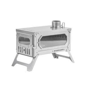 POMOLY T-Brick Mini 2.0 Tragbarer Titan-Holzofen für Solo Hot Tent Camping