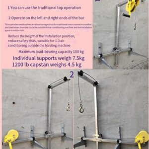 Alternative view of Klimaanlagen-Halterung und Seilwinde Set – externe Einheit Hebewerkzeuge für einfache Installation