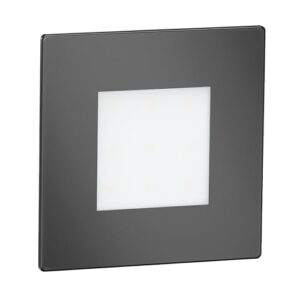 Alternative view of ledscom.de 15 Stück LED Treppenlicht/Wandeinbauleuchte FEX für innen und außen, eckig, anthrazit, 85 x 85mm, kaltweiß