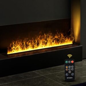 Mexhom Wasserdampf-Kamin, elektrischer Kamin, eingebauter elektrischer Kamin, 3D-Flammeneffekt, automatische / manuelle Wasserversorgung, Kamin mit Fernbedienung [200cm, unbeheizt]