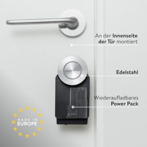 Alternative view of Nuki Smart Lock Pro (2023) 4. Generation, smartes Türschloss mit WLAN und Matter für Fernzugriff, elektronisches Türschloss macht das Smartphone zum Schlüssel, mit Akku Power Pack, schwarz