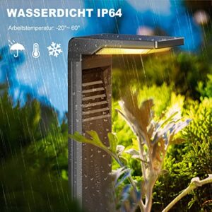 Alternative view of Boadw LED Solarlampen für Außen Solarleuchten mit 2 Modi Hell, Warmweiß Solar Wegbeleuchtung IP64 Wasserdicht für Außen, Hinterhöfe, Gärten, Rasen Beleuchtung 6 Stück