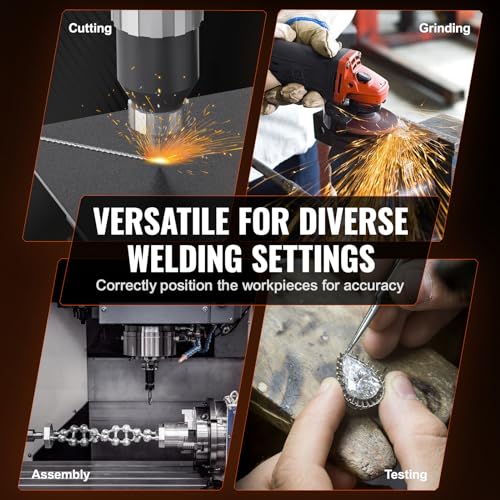 VEVOR Schweißdrehtisch 120 W Schweißpositionierer 0,5–6U/min Manipulator 25 kg(Horizontal)/50 kg(vertikal) Drehtisch 0–90° Neigungswinkel KD200-Dreibackenfutter zum Schneiden, Schleifen, Montieren – Bild 6