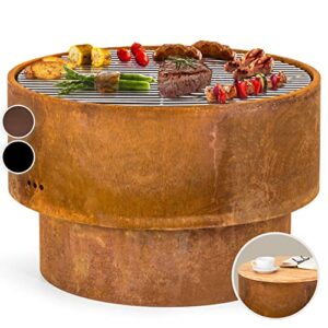 Blumfeldt Tragbarer Holzöfen-Grill für Garten und Camping, mit Ständer, multifunktional, sehr robust