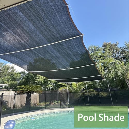 Sonnensegel Rechteckig 6X6M Schattiernetz mit Ösen Wasserdicht UV-Beständig schwarz, Ideal als Terrassendach Balkon-Schattenspender und Pflanzenschutz – Bild 3