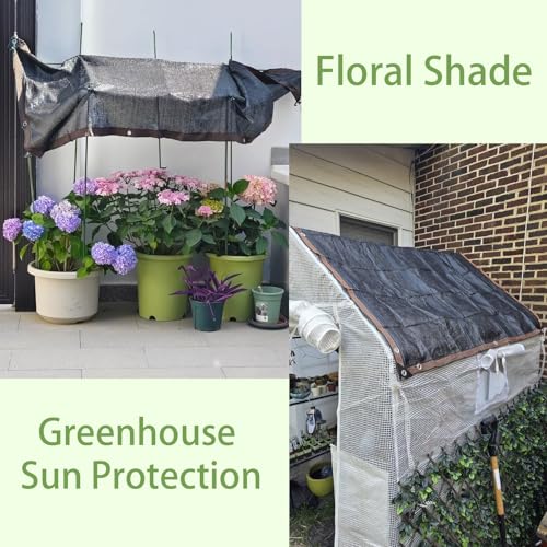 Sonnensegel Rechteckig 6X6M Schattiernetz mit Ösen Wasserdicht UV-Beständig schwarz, Ideal als Terrassendach Balkon-Schattenspender und Pflanzenschutz – Bild 4