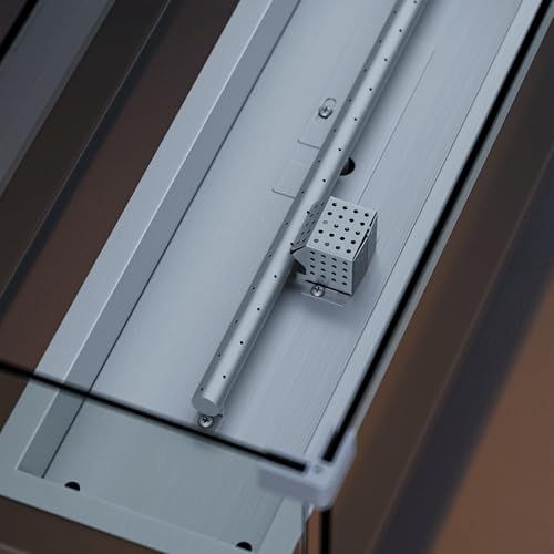 Homary Moderner Propangas-Feuerstelltisch Mit Glas-Windschutz Für Terrasse, Balkon & Garten – Eleganter Outdoor Couchtisch Mit Feuerstelle Aus Aluminiumlegierung – Bild 2