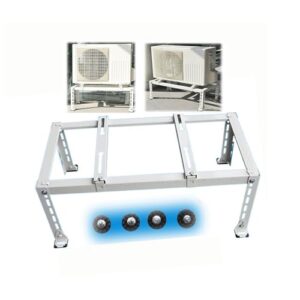 Halterung für Klimaanlagen im Freien - Verstellbarer Bodenstützständer für geteilte Wechselstromgeräte und Wärmepumpen, langlebig und witterungsbeständig