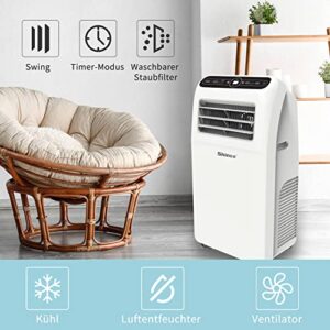 Alternative view of SHINCO Mobile Klimaanlage mit Abluftschlauch, 12000BTU, 3,5kw, Kühlen&Ventilieren&Entfeuchten, Mobiles Klimagerät mit Fenstermontage-Kit, 24-Stunden-Timer, für Räume von etwa 90m³, Weiß