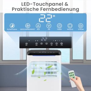 Alternative view of COSTWAY 9000 BTU mobile Klimaanlage mit Abluftschlauch, 4 in 1 Klimagerät mit Kühlen, Ventilator, Heizen & Entfeuchter, Kühlgerät mit Schlafmodus, 24H Timer, Fernbedienung