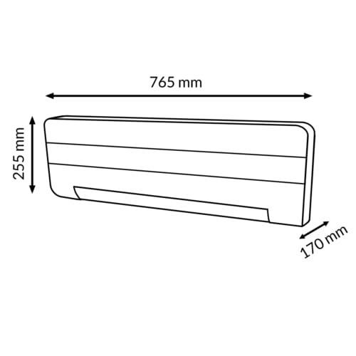 M Mimotec Keramik-Wand-Heizlüfter Dad 3000W, leise <45dB, mit Fernbedienung, LED-Display, Timer und oszillierendem Gitter, IPX2 Schutz und Überhitzungsschutz – Bild 2