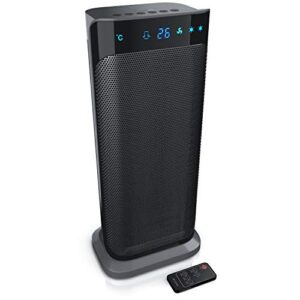 Brandson - Heizlüfter mit Fernbedienung energiesparend leise - Keramik-Heizlüfter Badezimmer - Oszillationsfunktion - 2x Heizstufen - Timer - Heizung Heater - hohe Sicherheit
