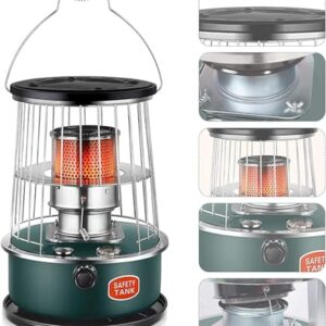 Kerosinofen mit Ersatz-Baumwolldocht und Zubehör, tragbarer multifunktionaler Outdoor-Heizofen, 6 l großer Kraftstofftank