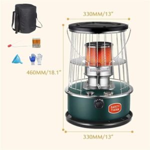 Alternative view of Kerosinofen mit Ersatz-Baumwolldocht und Zubehör, tragbarer multifunktionaler Outdoor-Heizofen, 6 l großer Kraftstofftank