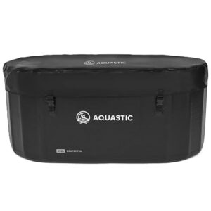 AQUASTIC BrrFree 456 L - Drop-Stitch Walross Pool 150×80×67 cm mit Abdeckung, Pumpe & Reparaturset - mobil, stabil, isoliert, kältetauglich